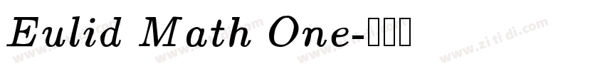 Eulid Math One字体转换